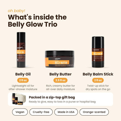 Oh Baby! Belly Glow Trio Gift Set With Bag ($52 value)