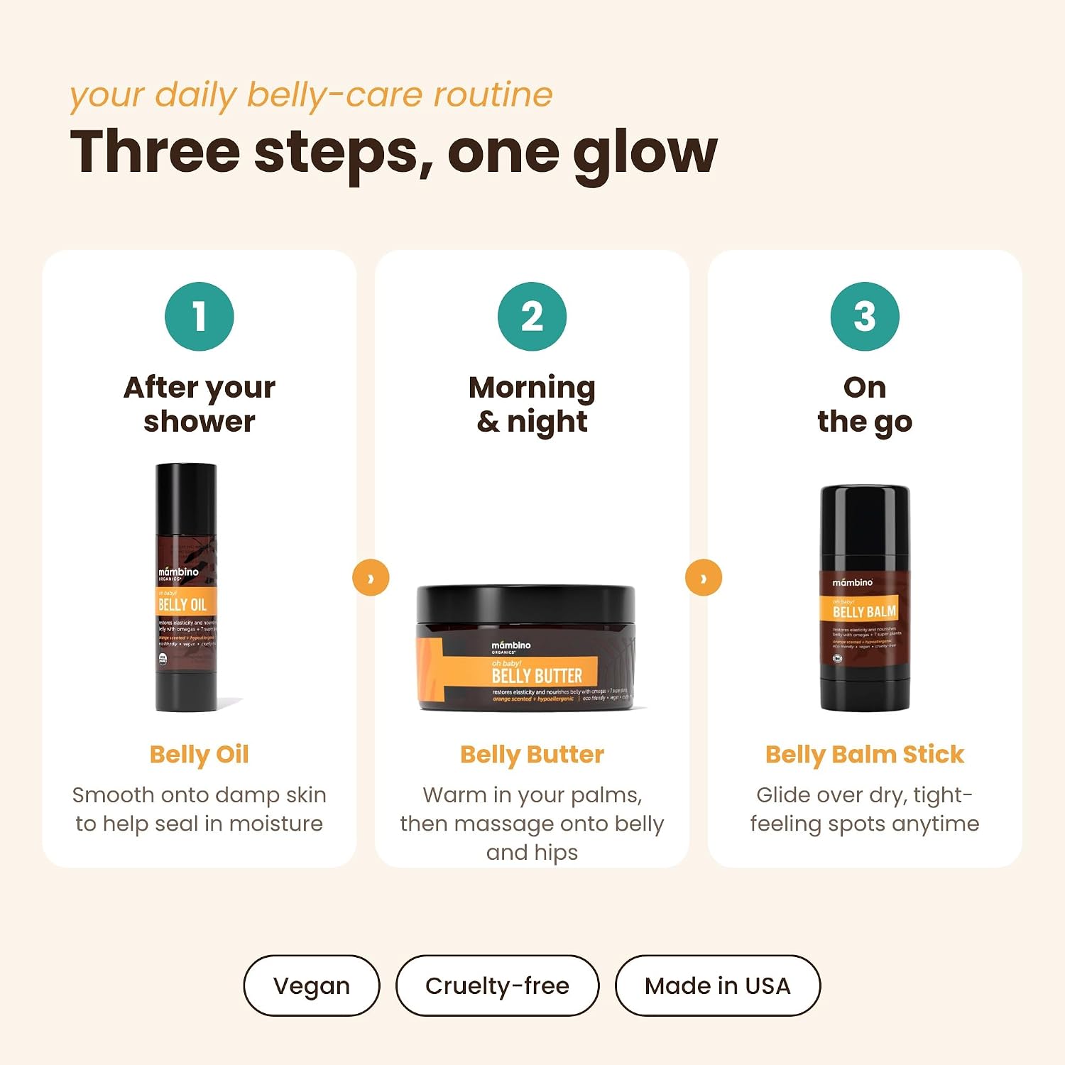 Oh Baby! Belly Glow Trio Gift Set With Bag ($52 value)