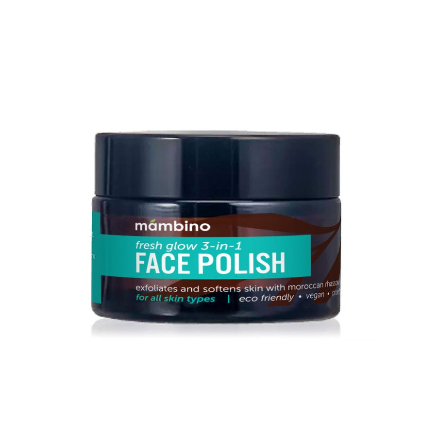 Fresh Glow 3-In-1 Brightening Face Polish, Rhassoul Clay + Turmeric